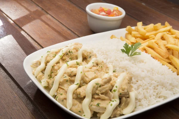 Porción de pollo con queso — Foto de Stock