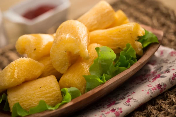 Deep fried cassava root. — Stock Photo, Image