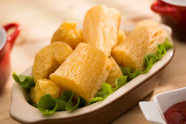 Deep fried cassava root. — Stock Photo, Image