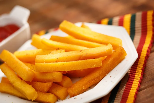 Gebakken polenta Braziliaans keuken — Stockfoto