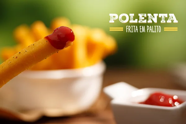 Polenta frietjes, Braziliaanse schotel — Stockfoto