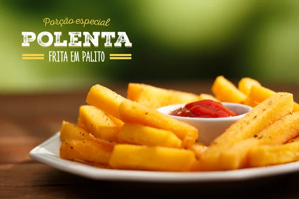 Polenta frietjes, Braziliaanse schotel — Stockfoto