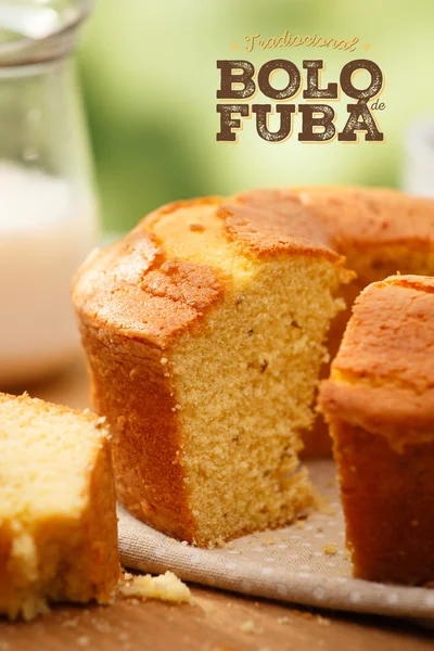 Traditionele Braziliaanse Fuba cake — Stockfoto