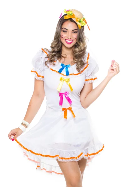 Girl ready  for June festival — Stock Photo, Image