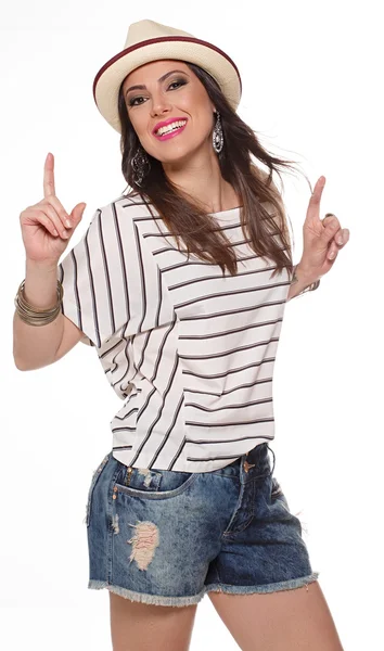 Feliz Sorrindo bela mulher — Fotografia de Stock