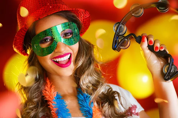 Mujer vestida para la noche de carnaval — Foto de Stock