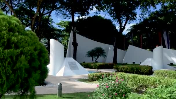 Nicaragua Managua storico Central Park situato in Piazza della Rivoluzione — Video Stock