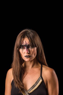 Samhain Kelt cadısı veya Meiga. Cadılar Bayramı 'nın tarihi ya da tarihi. Putperest barışma kutlaması gizemli.