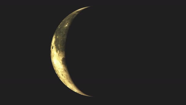 4 k 月亮阶段现实，游戏中时光倒流的月亮会通过它的阶段. — 图库视频影像