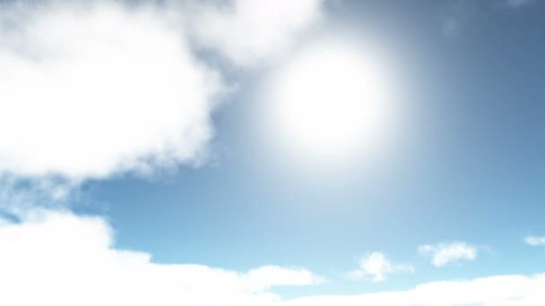4 k 阳光灿烂的日子，时间流逝的云飞过蓝天，飞走了从维也纳国际中心 — 图库视频影像