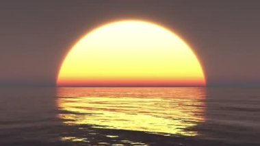 4 k büyük güneşin doğuşunu okyanus, gündoğumu zaman atlamalı.