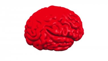 4k kırmızı döner model, yapay zeka beyin.