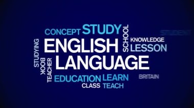 4k İngilizce Animasyon Etiket Kelime Bulutu, Metin Tasarım Animasyon Kinetik Typog