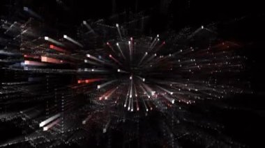 4k FOXCONN kelime şirketi logosu, Matrix ikili bilgisayar kodu metni.