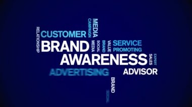 4k Brand Farkındalık Animasyon Etiket Kelime Bulutu, Metin Tasarım Animasyonsuz Döngü.