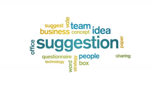 4k Suggestion Animasi Tag Word Cloud, Teks Desain Animasi. — Stok Video