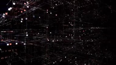 4k 4G kelime, Matrix ikili bilgisayar kodu metin tasarımı animasyonu.