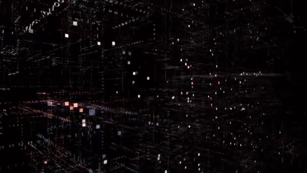 4k 6G ord, Matrix binär dator kod text design animation. — Stockvideo