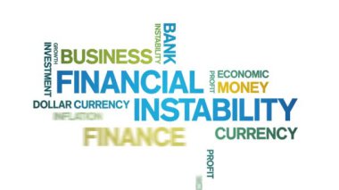 4k Finansal Dengesizlik Etiket Kelime Bulutu, Metin Canlandırması kusursuz döngü.