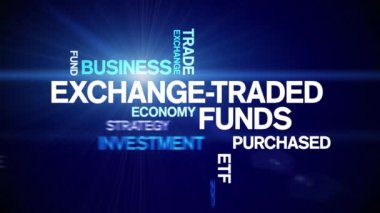 Karşılıklı Ticaret Fonları animasyon kelime bulutu, tasarım animasyon tipografi döngüsü.
