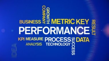 4k Performans Canlandırılmış Etiket Kelime Bulutu, Metin Tasarım Animasyon Animasyonu.