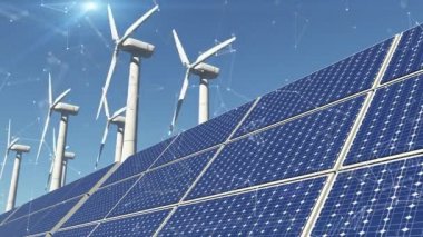 Güneş pili fabrikası ve rüzgar jeneratörleri akıllı şebekeye bağlandı.