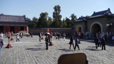 Pekin 'deki tapınak. Çin' in antik kraliyet mimarisi..