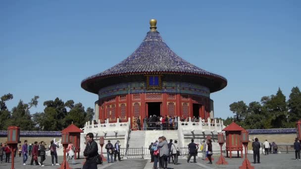 Temple à Pékin. Architecture royale ancienne de la Chine. — Video