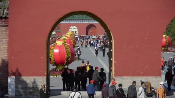 Pekin 'deki tapınak. Çin' in antik kraliyet mimarisi.. — Stok video