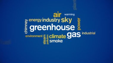 4k Sera Gaz Animasyon Kelime Bulutu, Metin Tasarım Animasyon Animasyonu.