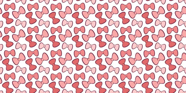 Pembe monokrom yay deseni kusursuz. Duvar kağıdı, yüzey dokusu, bebek ve çocuk baskısı, hediye kartları, tekstil, kumaş dekorasyonu, ambalaj kağıdı, afiş, poster, not defteri için tasarım.