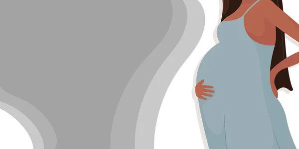 Klinik için modern pankart tasarımı, doğum hastanesi. Suni döllenme, hamilelik yönetimi, bekar anneler için destek, kurslar veya hamile kadınlar için okul tasarımı. Siyahlar