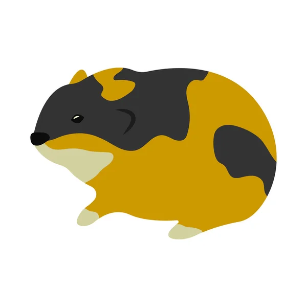 Lemming. Kemirgenlerin temsilcisi. Kutup tilkilerinin diyetinin temeli. Kutup hayvanlı basit bir düz ikon. Infographic, ansiklopedi, ders kitabı, çocuk kitabı tasarımı. Hayvan Logosu