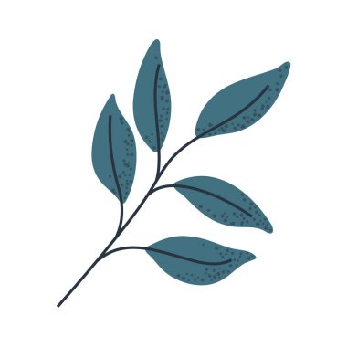 Botanik düğün tasarımı için Teal mavisi yaprak dalı