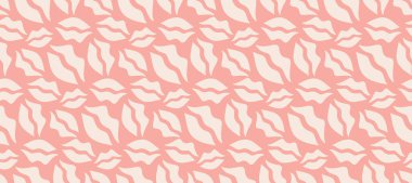 Ruj Öpücük İzleri ve Dudak İzleri ile Kusursuz Desen