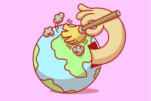 Ilustracin vektörel düzlemsel topallama