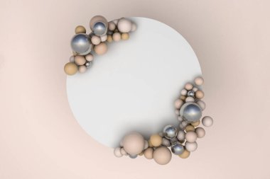 Metin için boş alanı olan renkli balonlar.