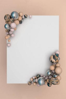 Metin için boş alanı olan renkli balonlar.