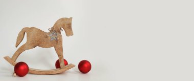 Noel kompozisyonu. Modern Xmas geçmişi. Metin için boş alan, kopyalama alanı.