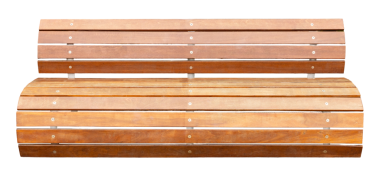 Bu ahşap bank şeffaf bir arka planda kesilmiş. Eşit aralıklı ahşap çıtası ve metal parçaları var. Oturma görseli gerektiren tasarım ve yaratıcı projeler için kullanışlı