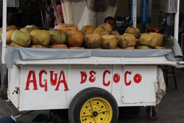 Agua de coco en carrito