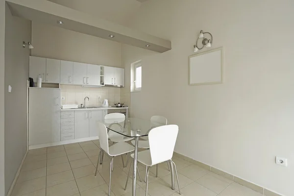 Interior of a kitchen in a guest house — Stock Photo, Image