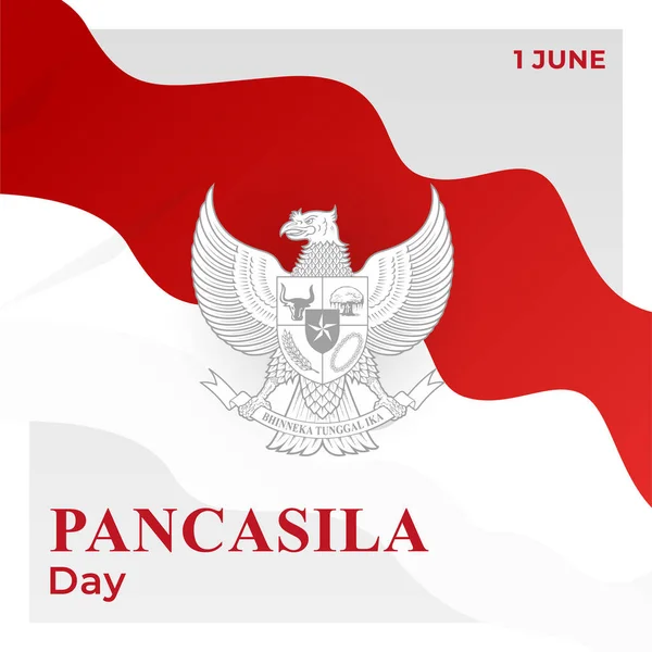 Indonesiens Ideologi Pancasila Day — Stock vektor