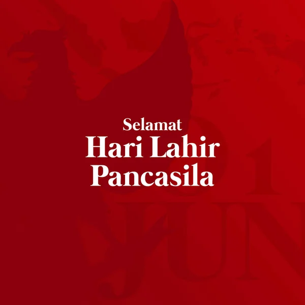 Hari Lahir Pancasila Translation Pancasila Day June — Stock vektor