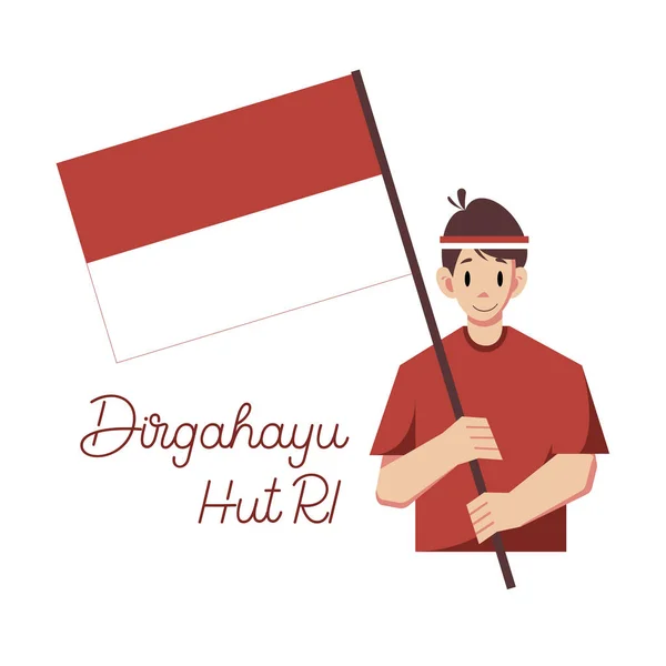 Vektor Ilustrasi Untuk Hari Kemerdekaan Indonesia - Stok Vektor