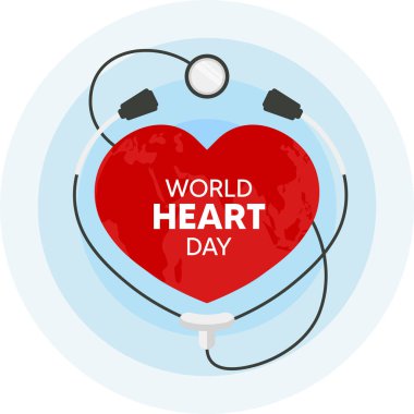 Dünya Kalp Günü Vektör İllüstrasyonu