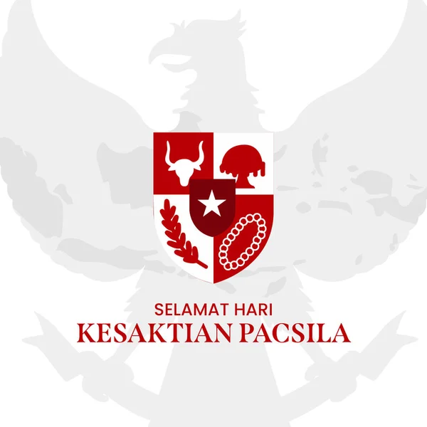 Ilustração Vetorial Kesaktian Pancasila — Vetor de Stock