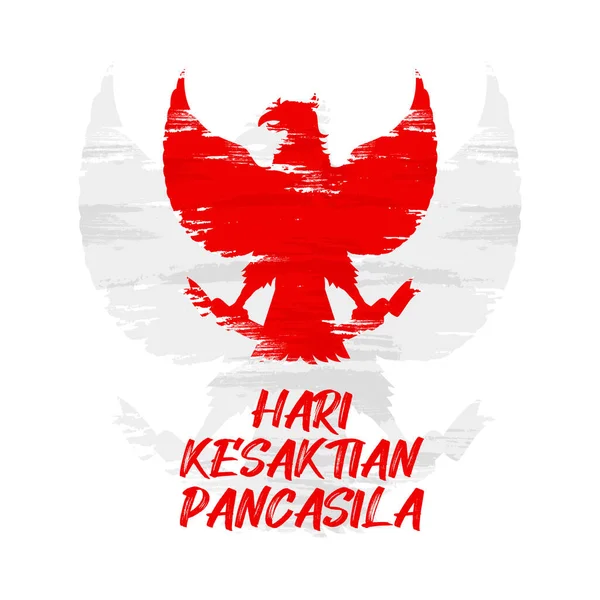 Vektor Illusztráció Hari Kesaktian Pancasila Számára — Stock Vector