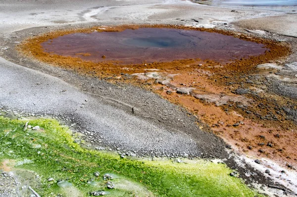 Geyser Dans Parc National Yellowstone Incroyablement Beau Geyser Source Chaude — Photo