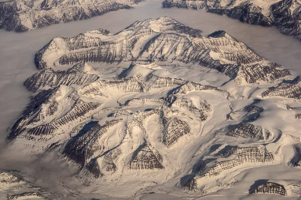 Groenlandia 11000 Metros Alt Vista Del Avión — Foto de Stock